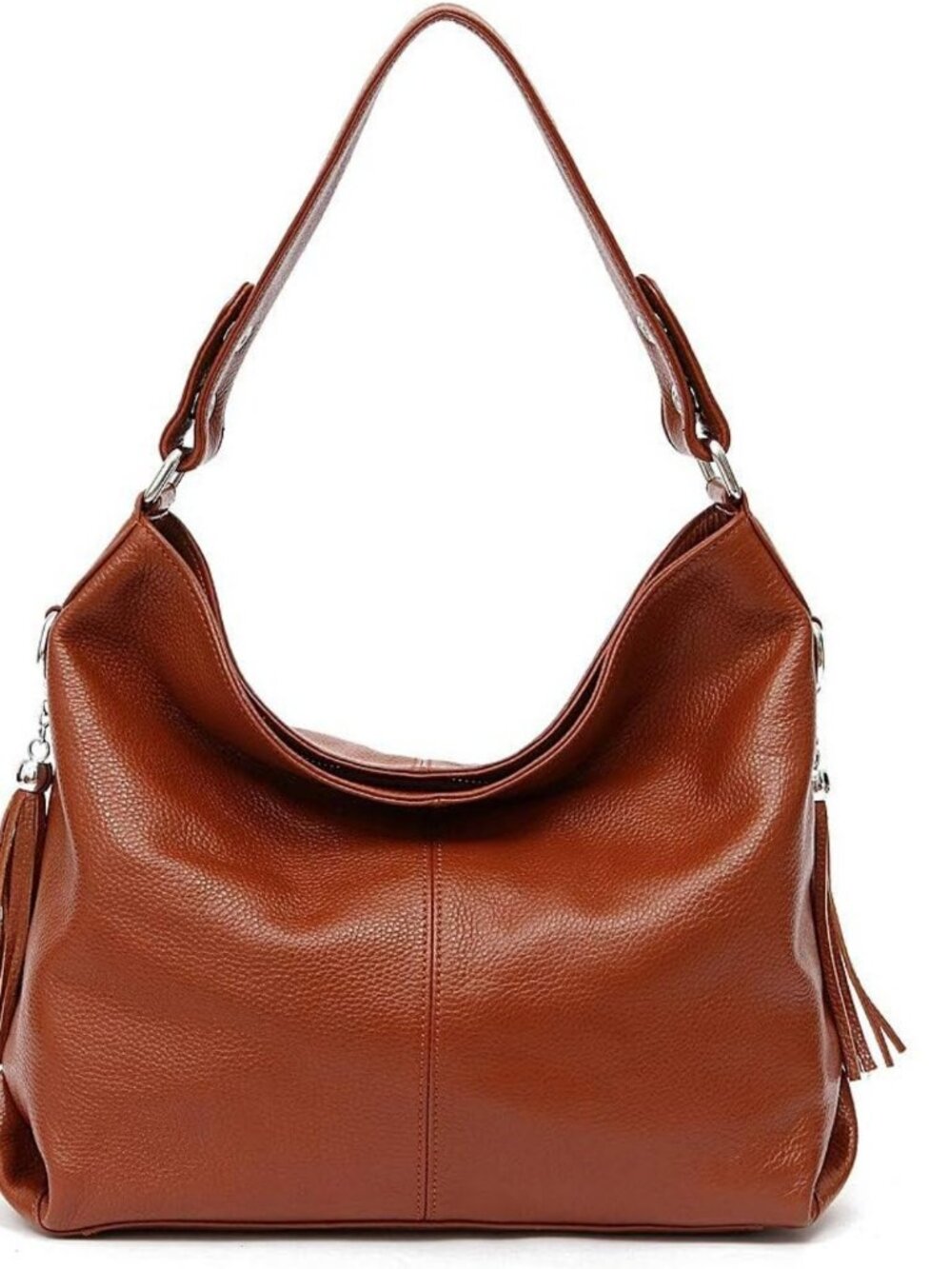 Stylish Genuine Leather Tassel Women's Handbag - Versatile Shoulder Tote & Hobo